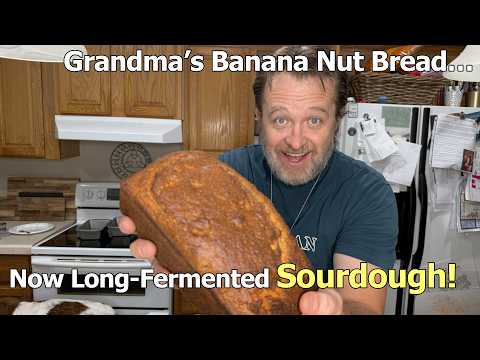 Grandma’s Banana Nut Bread… Now Long-Fermented Sourdough! 🍌🥖