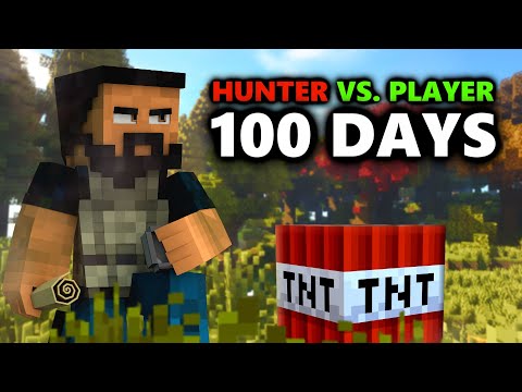 Hunter Vs. Player 100 Days Minecraft! (Man Tracker)