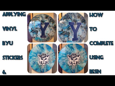 #31- Finishing touches with BYU vinyl sticker & top coat of Resin #resin #sheleeartbloom #sheleeart