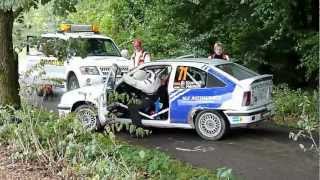 preview picture of video 'ADAC Saarland Rallye 2012 - WP7 - Golocher Wald 1 - Crash'