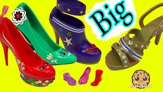 Painting + Designing Large Big Shopkins Inspired Shoes - Crayola Shoe Designer Studio Craft Playset