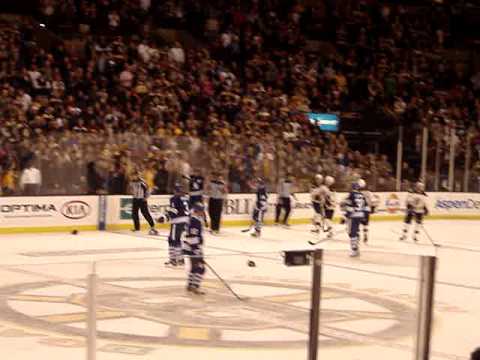 Joey Crabb vs Joe Corvo: Leafs vs Bruins December 3, 2011