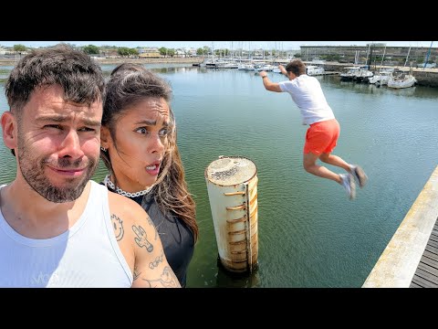 DON'T FALL INTO THE WATER CHALLENGE (ft. LeBouseuh, Tatiana, Dobby, Fabi1)