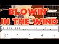 BLOWIN' IN THE WIND cover (Guitar Tab w/ Chords)