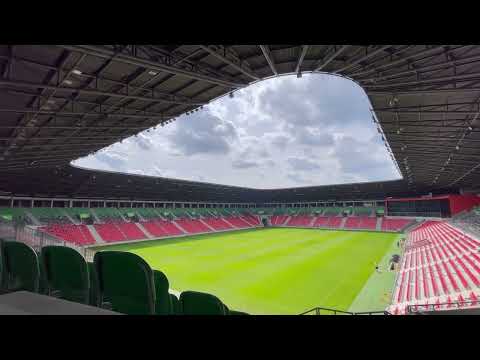Tychy City Stadium is prepared for the match FC Vorskla vs. FC Dila