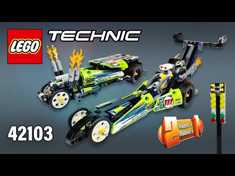 LEGO® Technic™ 2in1 Dragster & Hot Rod Pull-Back (42103)[225 pcs] Instructions | Top Brick Builder