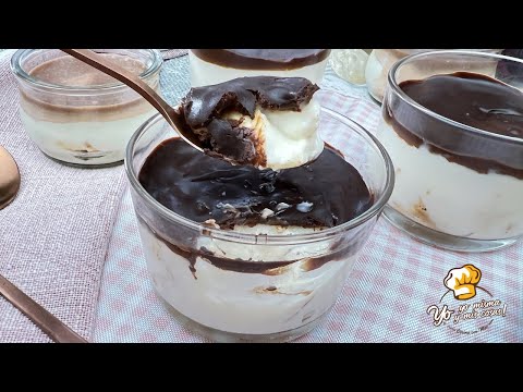 En unos minutos Postre sin horno preparado. Cremoso, suave y delicioso.