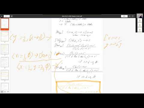 Lecture 8: Equivalence of Small step and Big Step semantics for the While Language