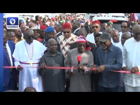 Obasanjo Commissions 46.36km Highway, Commends Otti's Performance