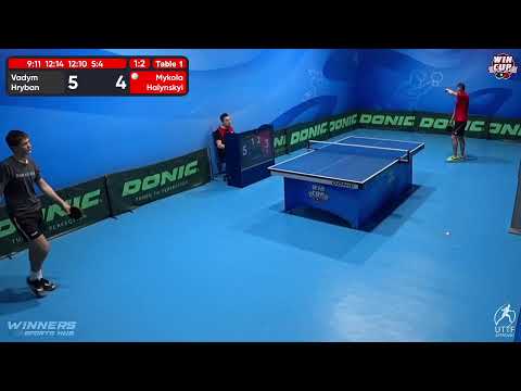 21:00 Vadym Hryban 1-3 Mykola Halynskyi West 5 WIN CUP 01.12.2022 | TABLE TENNIS WINCUP