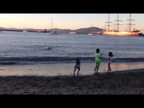 Jenu playing at SFO beach