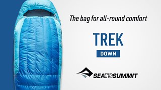 Trek -18C Down Sleeping Bag Long Snorkel Blue