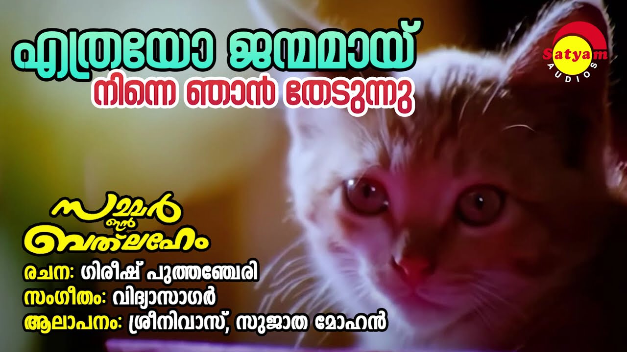 Ethrayo Janmamayi Lyrics  | Summer In Bethlehem | Summer In Bethlehem | Sreenivas | Sujatha