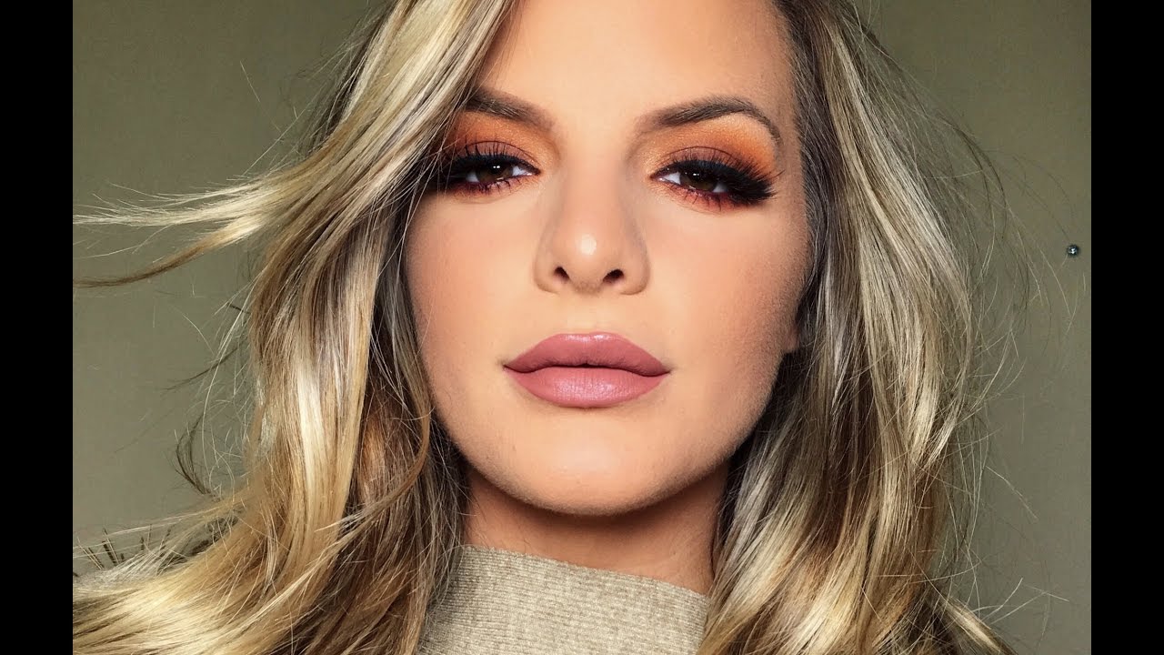 ORANGE FALL MAKEUP TUTORIAL | Casey Holmes