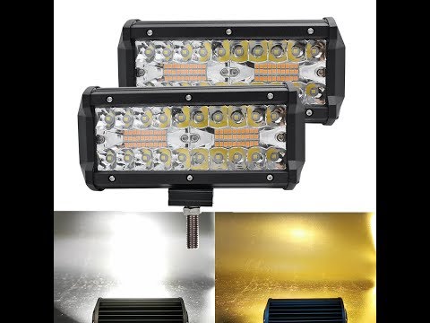 7 inch Tri-row Led Light Bar 120W with Dual color and flash shtyle
