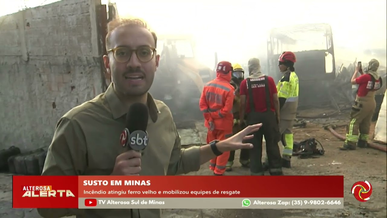 Susto em Minas: incêndio atinge ferro velho