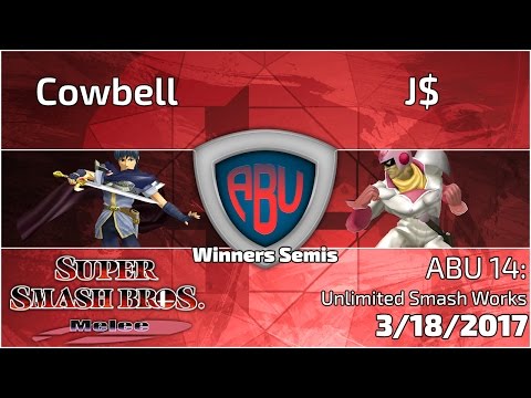 ABU Monthly 014: Cowbell (Marth)  Vs. J$ (C. Falcon) - SSBM Singles Winners Semis