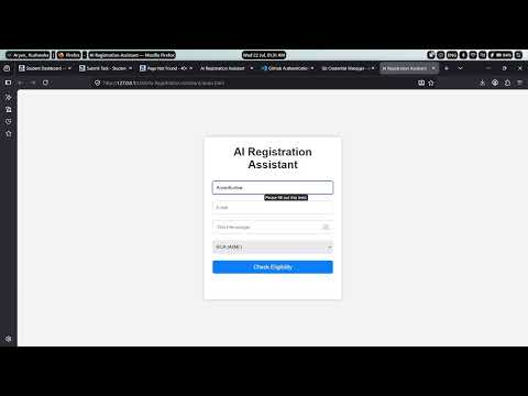 Task Demo - DAS003551 - Registration Assistant