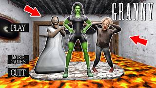 Playing as Granny Family vs girl-Hulk vs *floor is lava* - Gameplay Animation (p.19)