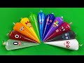 Numberblocks Looking Slime With Piping Bags Satisfying Slime Video