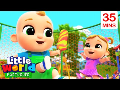 Nina e Nico Adoram Brincar no Parquinho | O Mundo de Nina e Nico - Little World Português