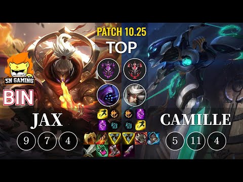 SN Bin Jax vs Camille Top - KR Patch 10.25