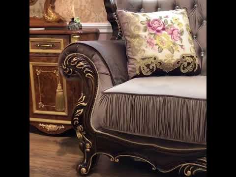 Комплект мягк.мебели 3 предм.франц.раскладн.мех. Luxe "Мона Лиза" ( Белый/Пудра/Бархат /Жаккард/Патина) Fb1/Esm/1