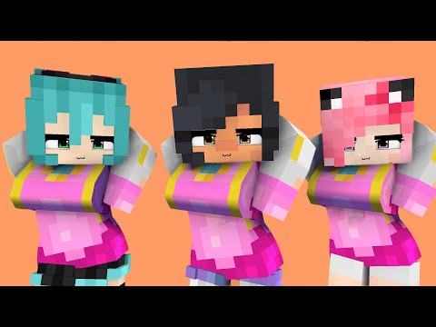 captured love meme princess peach aphmau, miku and kc friends - minecraft animation #shorts
