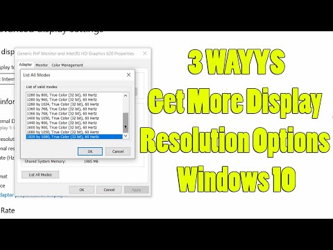 How To Get More Display Resolution Options in Windows 10
