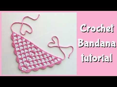 Crochet Bandana Hair Scarf Basic How to | Valentines Day | TUTORIAL | DIY
