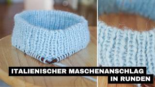 Italian cast-on in the round explained simply 🧶