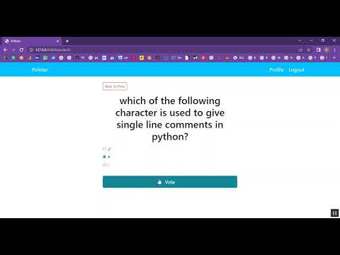 Voting System in Django Python