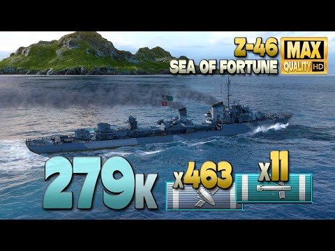 Destroyer Z-46: Good team play - World of Warships