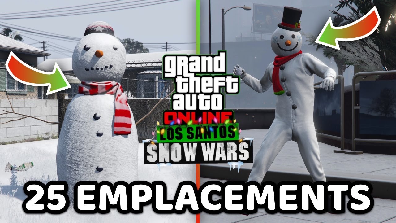 GUIDE 25 EMPLACEMENTS BONHOMMES DE NEIGE GTA ONLINE