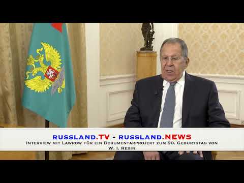 Interview mit Lawrow für ein Dokumentarprojekt zum 90  Geburtstag von W  I  Resin