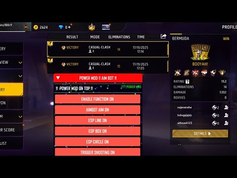 GRINGO XP AUTO KILL | OB51 FF HACK | FREE FIRE MOD MENU | GRINGO XP HACK | FF HACK