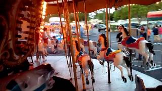 Merry go round on ride at the last day of the spring festival