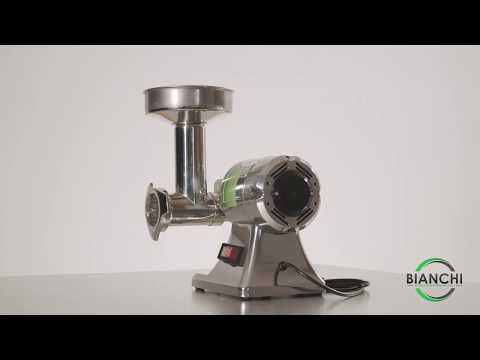 Tritacarne semi professionale realizzato in lega di alluminio per la lavorazione di carne.