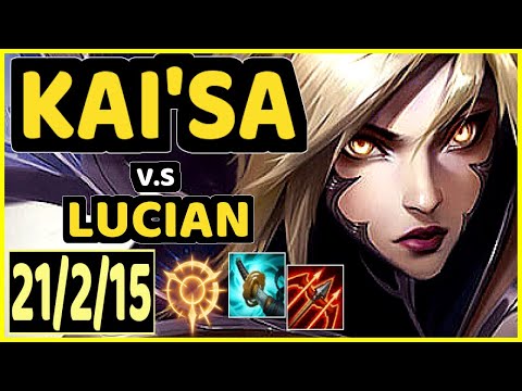 MICAO (KAI'SA) vs LUCIAN - QUADRAKILL 21/2/15 KDA BOTTOM ADC GAMEPLAY - BR Ranked GRANDMASTER