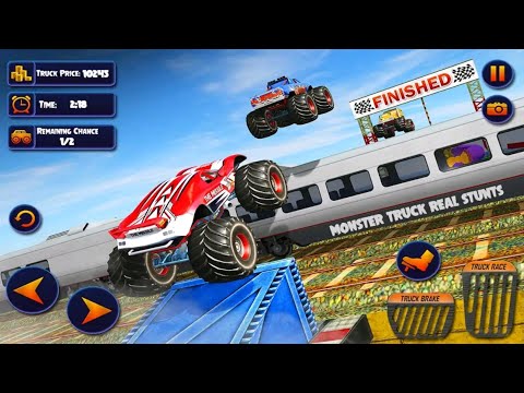 US Monster Truck Driving Impossible Truck Stunts Android GamePlay #2 - Monster Truck Games