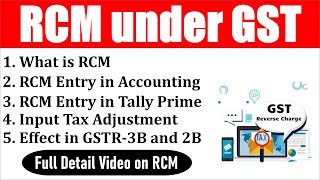 RCM in GST| RCM Entry in Tally Prime| What is RCM| Reverse Charge under GST| RCM Payment in GSTR3B