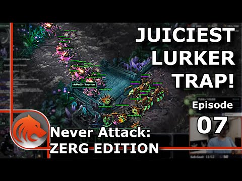 StarCraft 2: HOLD Position Lurker TRAP! - Never Attack to Grandmaster ZERG Edition