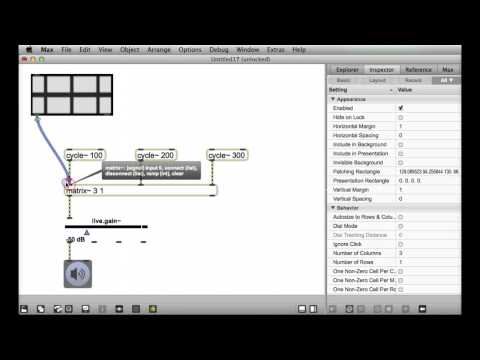 Max MSP V6 Tutorial 22 - Matrix and matrixctrl