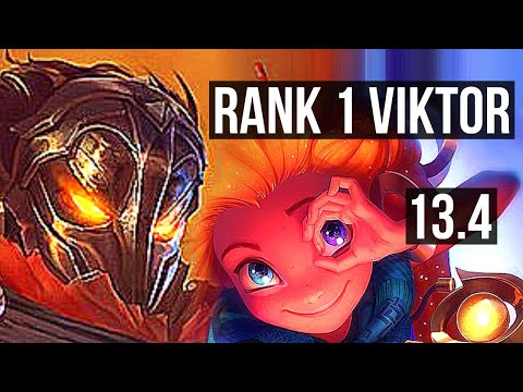 VIKTOR vs ZOE (MID) | Rank 1 Viktor, Rank 8, 8/2/9, Dominating | KR Challenger | 13.4
