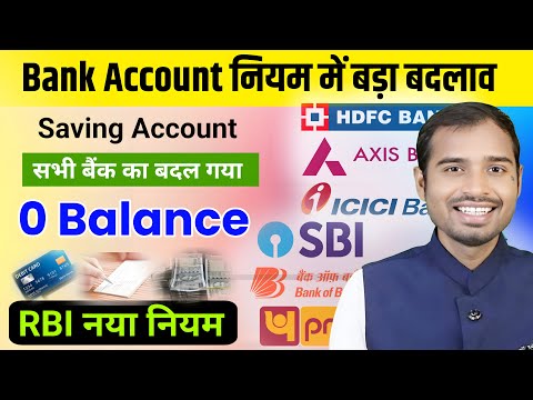 RBI New Rules for Saving Account 2026 | Rbi zero balance account rules | Bsbda zero balance rules