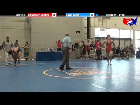 Alexander Contini vs. David Meza at 2013 Junior Nationals - FILA - FS