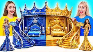 Download lagu We Build Amazing Doll House | Gold vs Sapphire Challenge by Multi DO Girls mp3