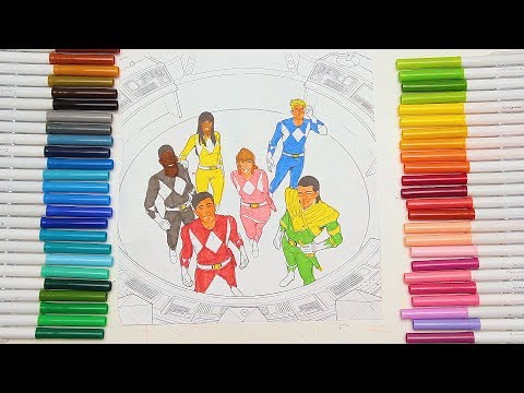 Coloring the Power Rangers on the Flight Deck!
