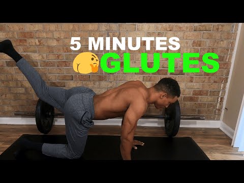 5 Minute Home GLUTES Workout (No Equipment) | Follow Along