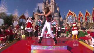 Miley Cyrus Santa Claus Is Coming To Town LIVE at Disneys Christmas Parade 2008